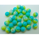 perle verre 8mm bleu vert PV-peint-21