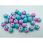 perle verre 8mm bleu rose PV-peint-26