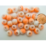 perle 8mm blanc orange verre PV-peint-32