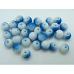 perle verre 8mm blanc bleu PV-peint-38