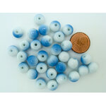 perle 8mm blanc bleu verre PV-peint-38