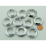 perle acrylique anneau argente transparent RES-113