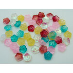perle verre fleur 8x3mm