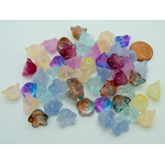perle verre fleur 11x7 multicolore