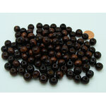 perle bois marron fonce ronde 10mm PB84