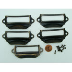 poignee porte etiquette bronze vis