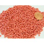 perle rocaille opaque 2mm rose corail verre