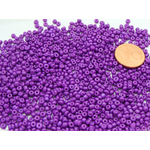 perle rocaille opaque 2mm violet verre