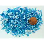 perle rocaille mix bleu