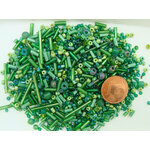 perle rocaille mix vert