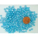 rocaille nacre 4mm bleu