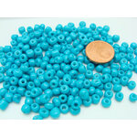 perle rocaille opaque 4mm bleu clair verre