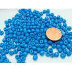 perle rocaille opaque 4mm bleu verre