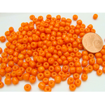 perle rocaille opaque 4mm orange verre