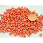 perle rocaille opaque 4mm rose corail verre