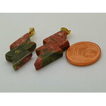 pendentif eclair pierre marron vert mod1 pierre
