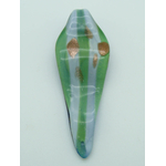 Pend-391-8 pendentif feuille marine vert lampwork