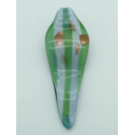 pendentif feuille marine vert lampwork Pend-391-8