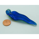 pendentif feuille marine vert verre Pend-391-8