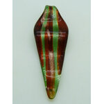 pendentif feuille vert rouge Pend-391-6