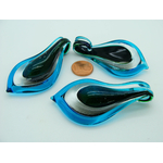 pendentif bleu vert verre Pend-392-1