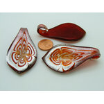 pendentif rouge verre Pend-393-3