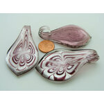 pendentif violet verre Pend-393-4