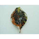 pendentif volute blanc lampwork Pend-395-2
