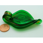 Pend-396-6 pendentif goutte vert volute verre
