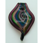 pendentif goutte violet volute bleu lampwork Pend-396-7