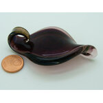 pendentif goutte violet volute bleu verre Pend-396-8
