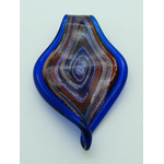pendentif goutte bleu fonce volute lampwork Pend-396-2