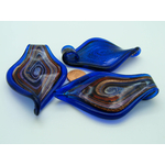 pendentif goutte bleu fonce volute verre Pend-396-2