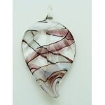 pendentif feuille violet lampwork Pend-397-4