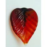 pendentif feuille rouge lampwork Pend-398-3