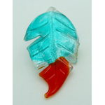 pendentif plume pointe rouge lampwork Pend-400-2
