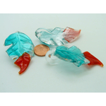 pendentif plume pointe rouge verre Pend-400-2