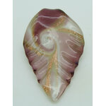 pendentif plume blanc violet lampwork Pend-401-5