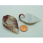 pendentif plume blanc violet verre Pend-401-5