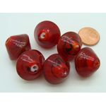 PV89 perle bicone rouge verre
