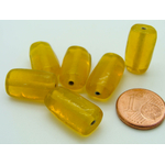 perles tubes jaune verre VS-T18x10-jaune