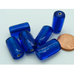 perles tubes bleu marine verre VS-T18x10-marine