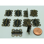 charnieres petites 20x17mm bronze pour boite