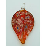 pendentif rouge millefiori Pend-404-3