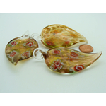 pendentif vert verre lampwork Pend-404-4