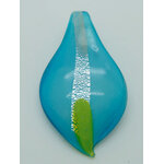 pendentif goutte bleu rayure Pend-405-1