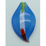 pendentif goutte bleu fonce rayure Pend-405-2