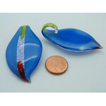 pendentif goutte bleu fonce verre Pend-405-2