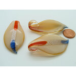 pendentif goutte orange verre Pend-405-3