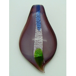 Pend-405-4 pendentif goutte violet rayure
